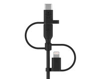 Belkin Kabel 3w1 USB-A na Lightning, microUSB, USB-C, 1m, czarny - 1330471 - zdjęcie 2